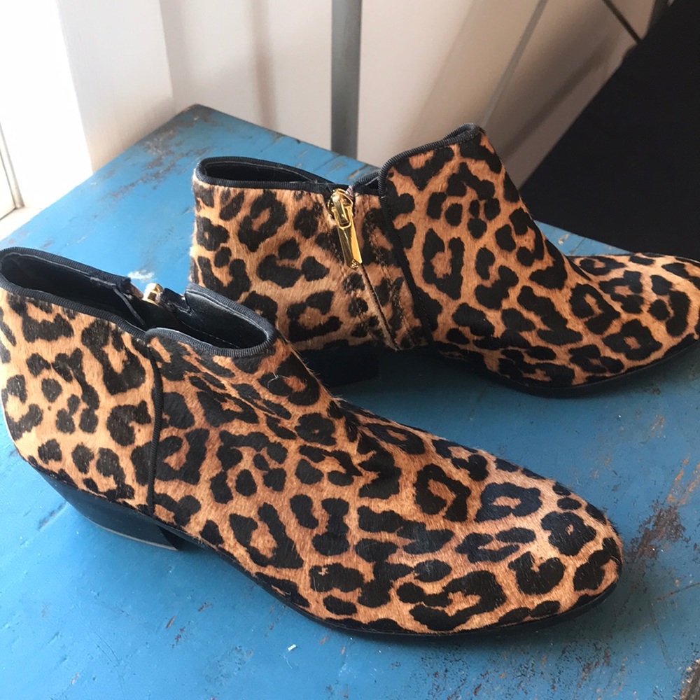 Sam Edelman leopard print booties